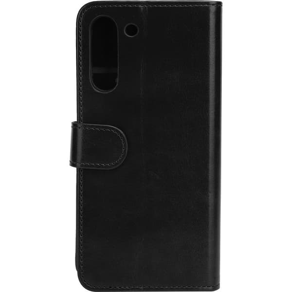 Samsung S21 FE lædercover, fuld stødbeskyttelse med kortplads, sort
