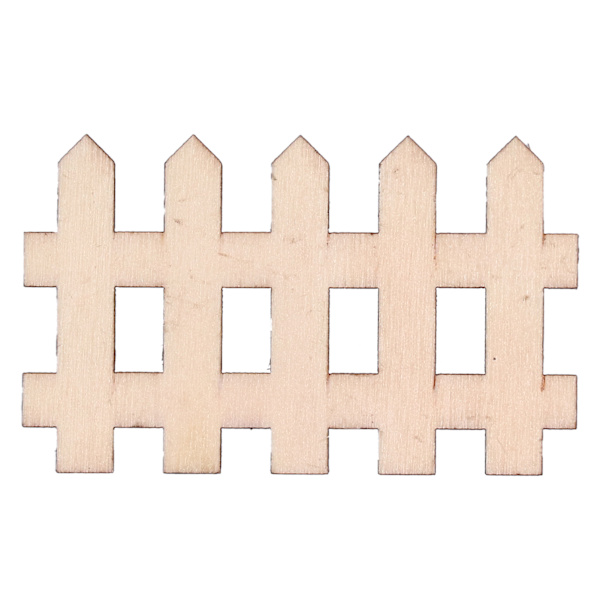 100 stk tre gjerde søte livlige trehåndverk DIY mini ornament for miniatyrlandskap