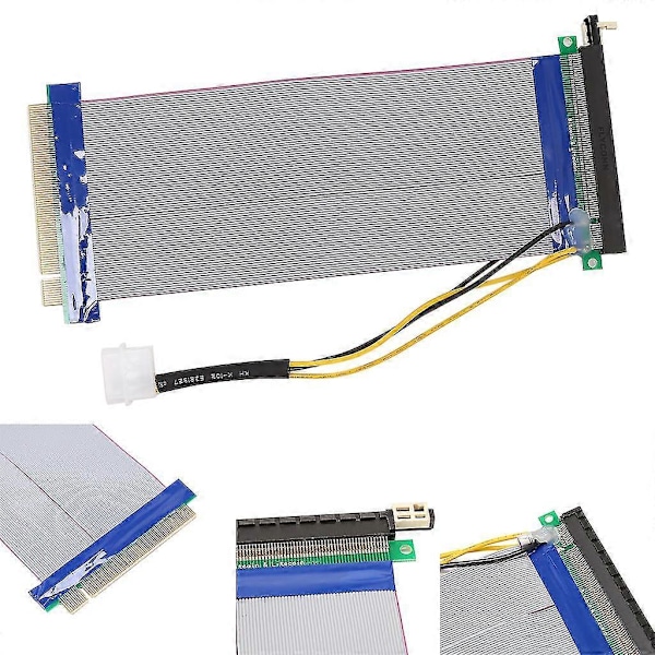 1st Pci-e 16x Till 16x Förlängningskabel 25cm/9.84in (med Extra Strömförsörjning)