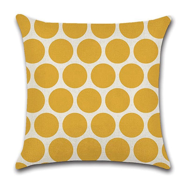 Tyynyliinasetti 4 kpl 45x45cm, Kauniit modernit koristetyynynpäälliset autoon, sohvalle, kodin sisustukseen (Keltainen&Musta)