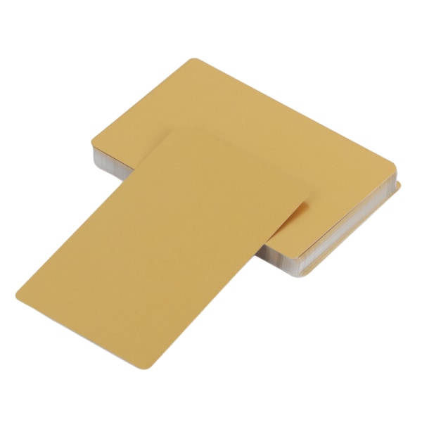 50 kpl Vaikuttavia aihioita Lasermerkillä kaiverrettu metalli yrityskäyntikortti (keltainen)