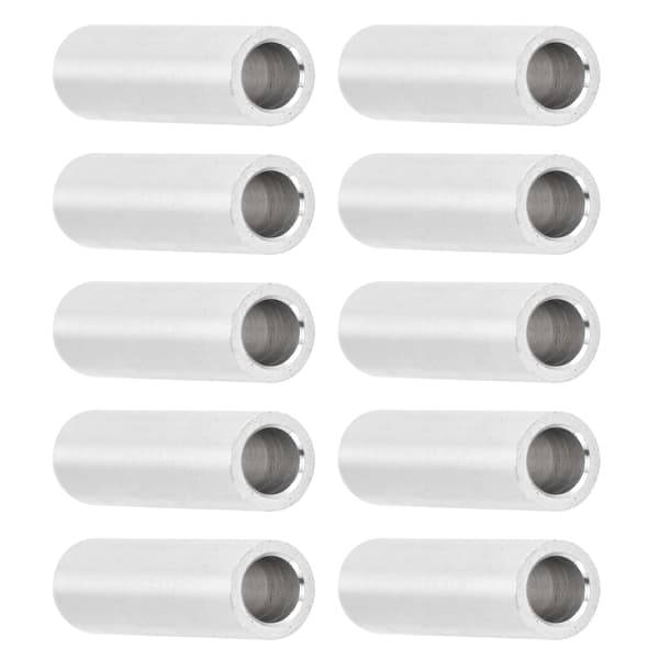 10 st Runda Distanser Aluminiumlegering Ogängade Stödmonteringar 6 mm Ytterdiameter Lång 20 mm