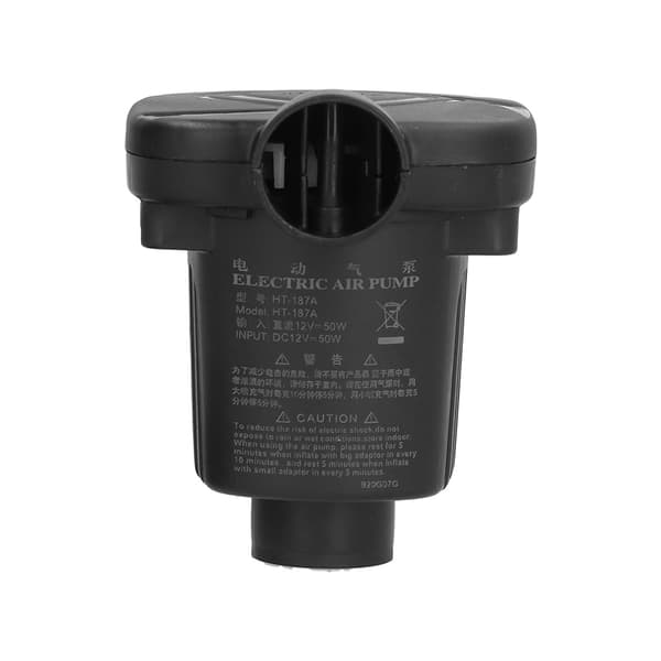 Luftpump DC12V 50W 2 Funktionella Munstycken Lättviktig Inflatorpump för Gummibåt