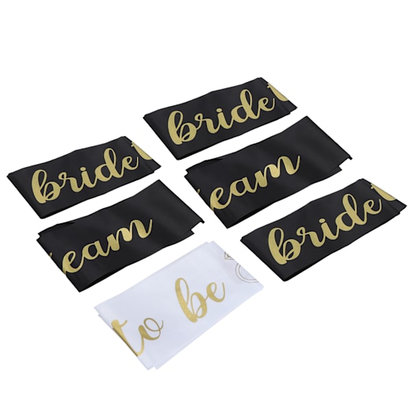 6 stk skulderstropp polyester bannere bryllup brud dekorasjon fest smykker tilbehør