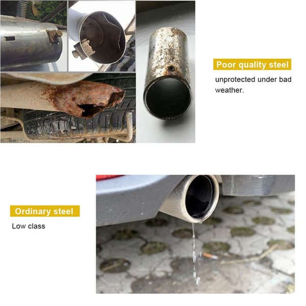 Eksosrør i karbonfiber Lyddemper Endestykke for bil SUV 63 mm innløpsdiameter 89 mm utløpsdiameter Glanset