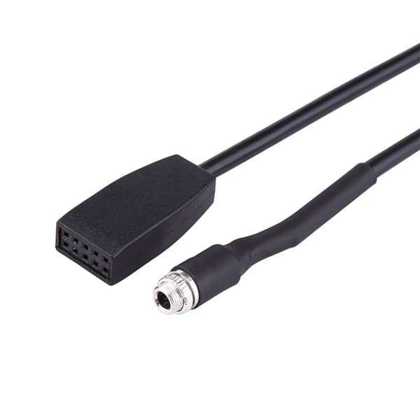 3,5 mm billjud AUX-ingångsgränssnittsadapter MP3-musikkabel för E46 1998-2006