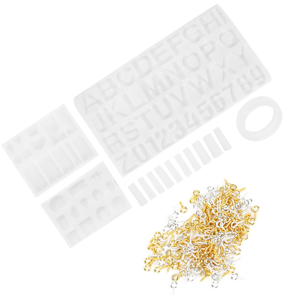 214 st/set örhänge berlock gjutform kit silikon gjutformar set DIY smycken hantverk tillbehör83056