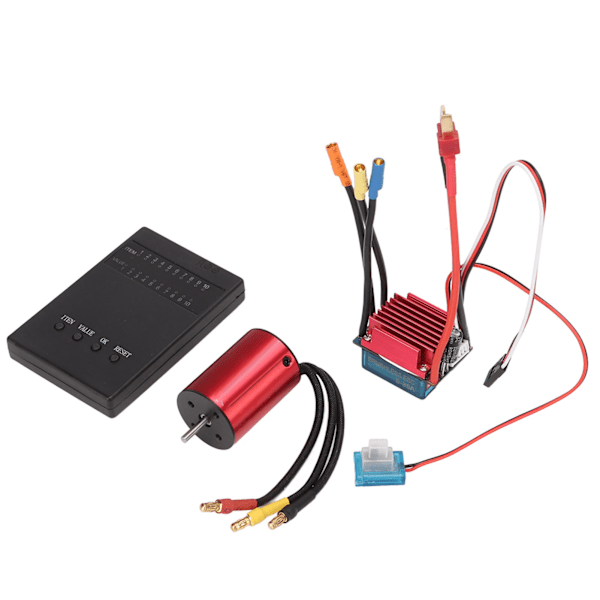 Harjaton moottori ja ESC-sarja 4P roottori korkea vääntö useita suojauksia S35A harjaton ESC ohjelmoijalla 1/14 1/16