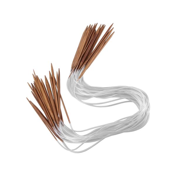 Virka nål set 18 st bambu cirkulära stickor 12 storlekar virka kit för hushållsvävning