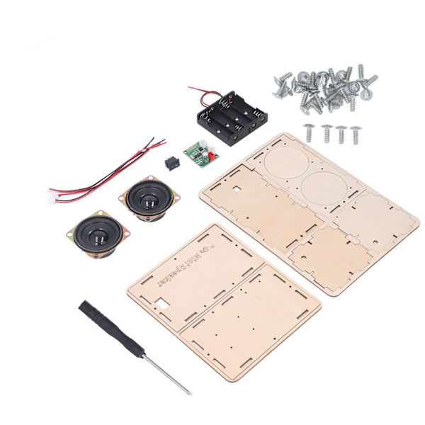DIY Bluetooth Högtalarkit Stereo Surround Giftfri Komposit Trä DIY Högtalarkit för Elev
