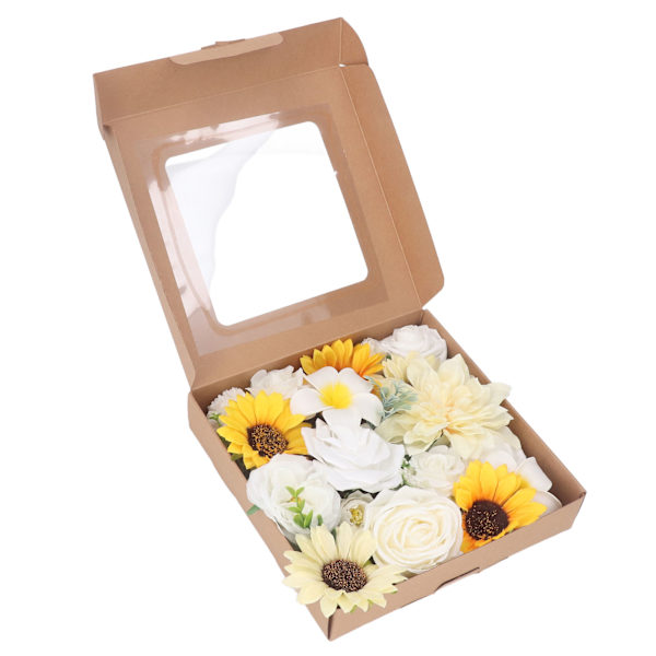 Kunstige blomster kombination boks sæt falske blomster til DIY bryllup fest hjem dekoration rekvisitter LH001