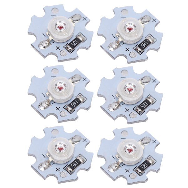 25 stk. 5V LED-chips 200LM 3W LED-pæreperler med høj effekt til DIY-belysningsarmaturer Rødt lys 620-625NM