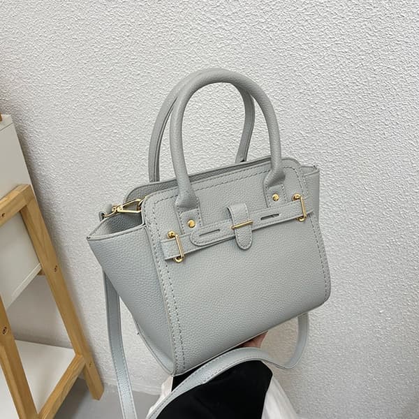 Dametasker enkel efterår afslappet skuldertaske trendy alsidig kvinders lysegrå Light grey