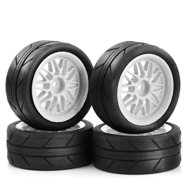 1/10 RC Drift Däck 65mm för Racing Bil Hjul, Vit