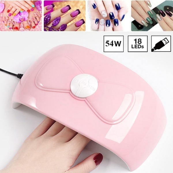 54W 18 LED Smart Infrarød Sensor UV Sollys Neglelampe Gel Polish Herding Timing Manikyr Maskin