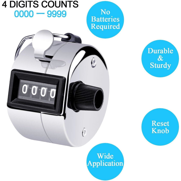 Digital Finger Tally Counter sett med 2 - håndholdt klikker for sport, arrangementer og pengehåndtering