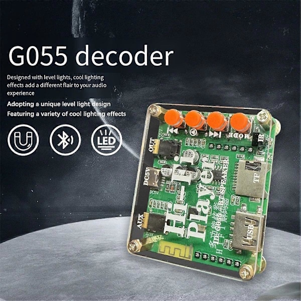 Privat Modell Ny G055 Mini Bluetooth Ljuddekoder DIY-entusiaster