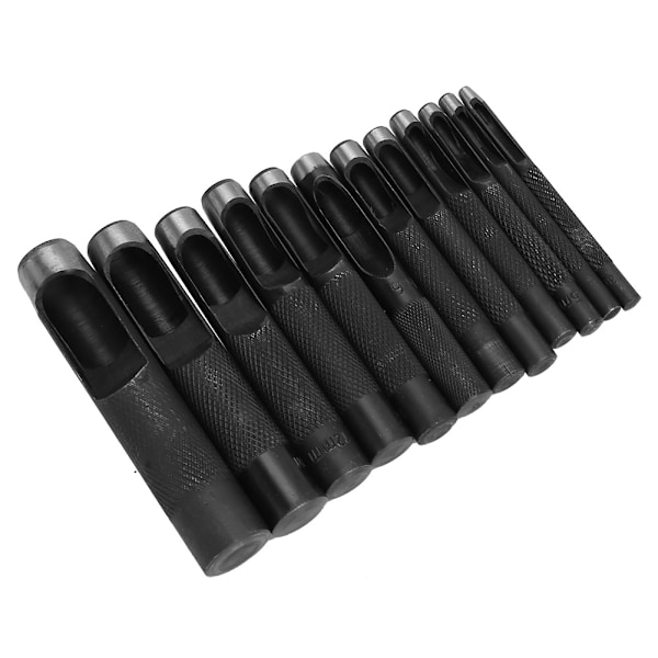 Læderhuller Hulletang Ergonomisk Håndværkskollektion Stål Håndbetjente Værktøjer 12 stk. (3-16mm)