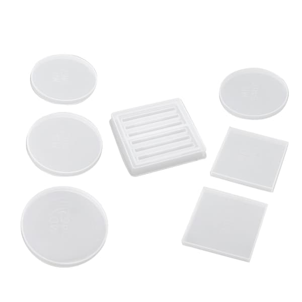 7 st silikonform unik utsökt design elastisk lätt att ta ur formen för DIY-tillverkning av underläggsbas