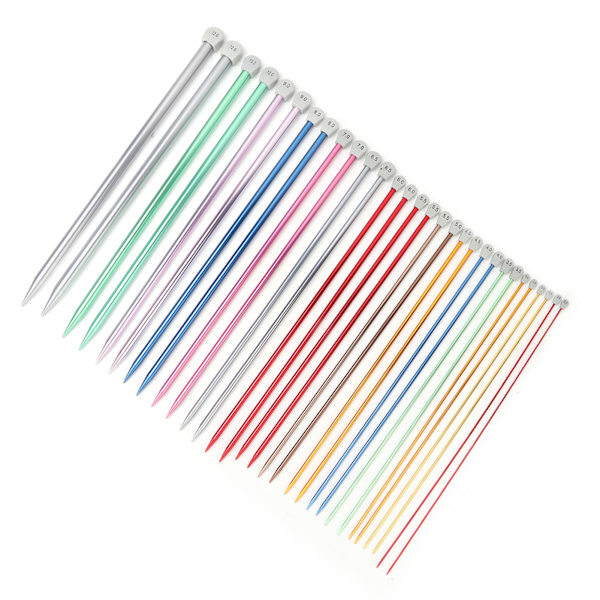 Färgglad oxiderad tröja Garnnål DIY Handstickning Tool Bar Nål Set 15 par