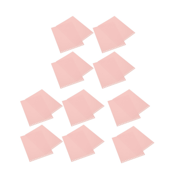 20 stk A5 15 hull tverrgående PP løsarkomslag avtakbar vanntett komfortabel håndfølelse for kontor Blush Pink