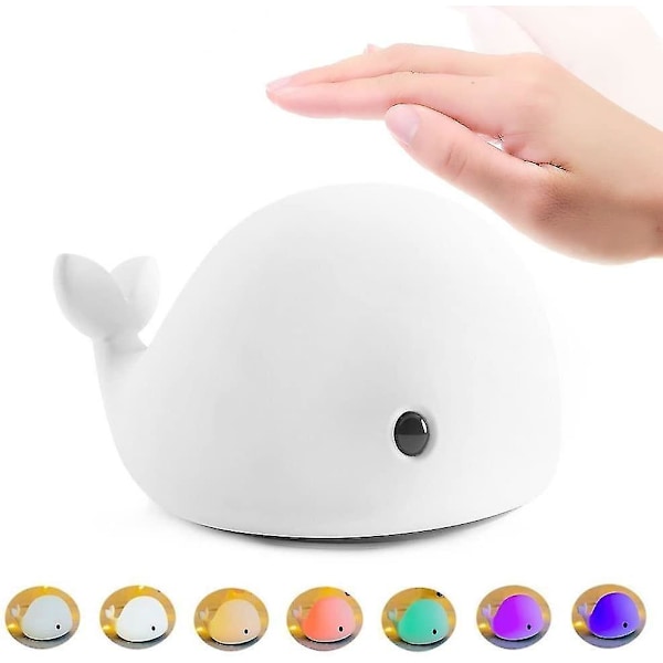 Baby Nattlampa LED Baby Nattlampa Delfinformad Nattlampa USB Uppladdningsbar Nattlampa Silikon Baby Lampa För Barnrum