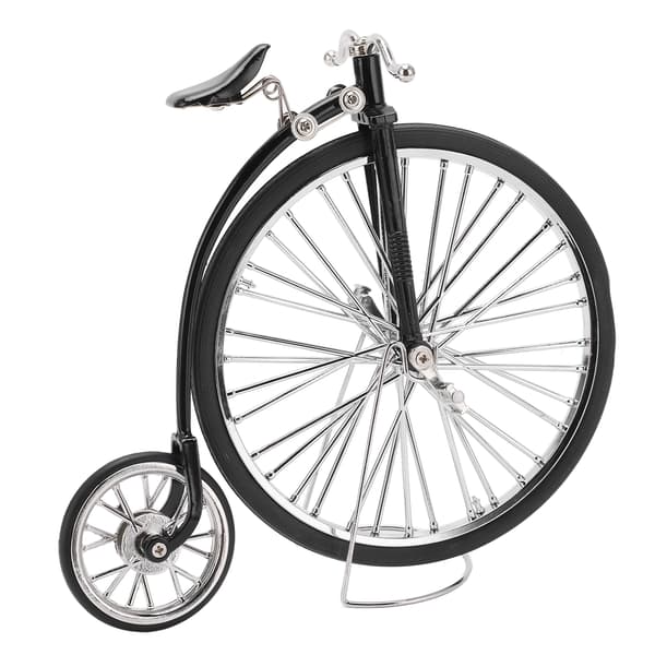 Cykelmodel Sort Store Små Hjul Retro Design Legeringsmateriale Legetøjscykelpynt til Borde Bogreoler