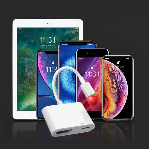 til IOS til HD Multimedia Interface Adapter Video Audio Sync HD Digital AV Adapterkabel til iPhone til TV Hvid