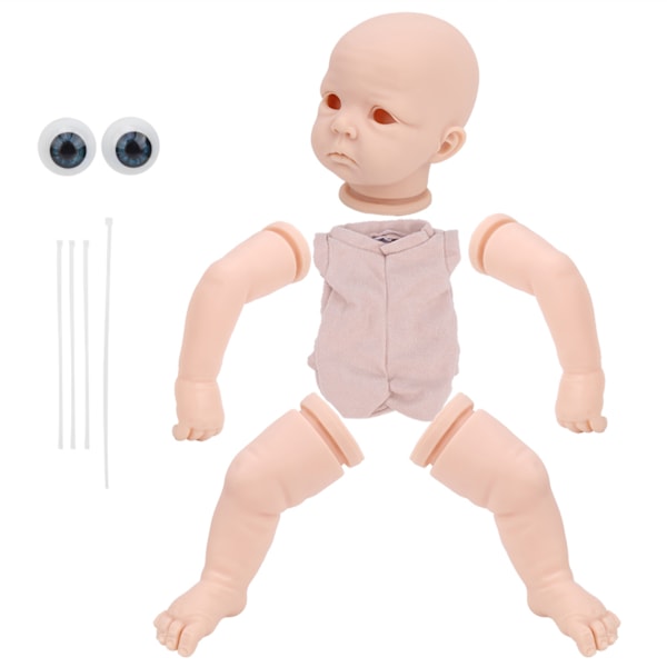 21-tums Reborn-docka kit omålad stora ögon DIY babyflicka docka delar bedårande barn gåva