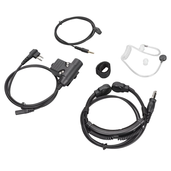 U94 PTT med fingermikrofon PTT 7,1 mm Retractable Throat Control Headset til Motorola GP88 GP300 GP3688 DEP450