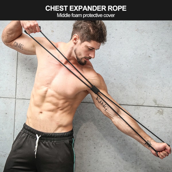 2st Bröstexpanderrep Yoga Muskel Fitness Motstånd Sport Tränings Elastiska band