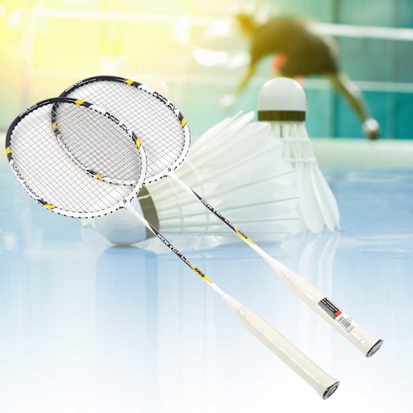 1068 Bärbar lättvikts badmintonracket i aluminiumlegering för vuxna, offensiv typ, dubbelspelar