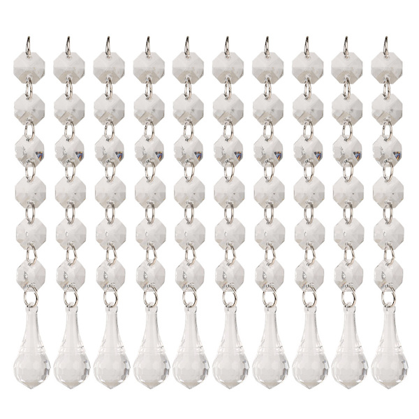 10 st lot 6+1 akryldiamanter bröllopsdekoration kristallpärlor hängande dekor (F)