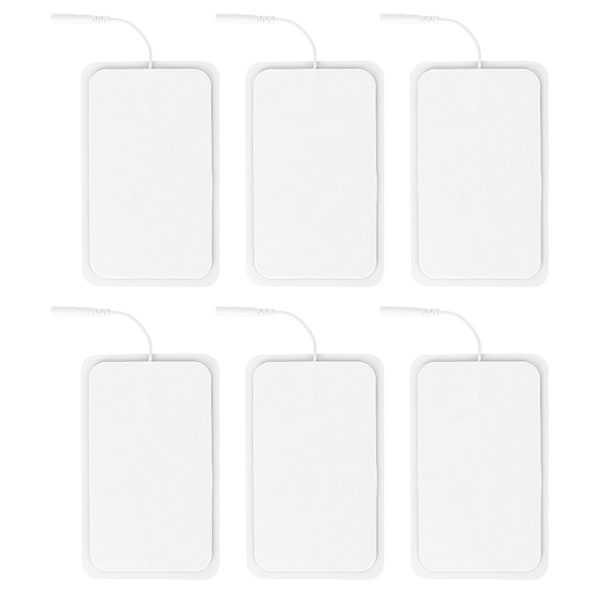 6 stk Genanvendelige Tens Pads Ikke-irriterende erstatningselektrodeplastre til elektroterapi