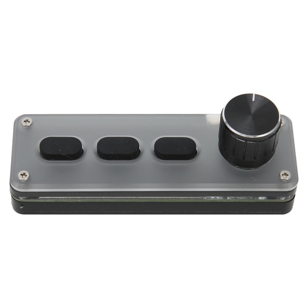 3 taster minitastatur kablet USB Bluetooth Silent Silent DIY programmerbart tastatur med knott for spillmediemusikk