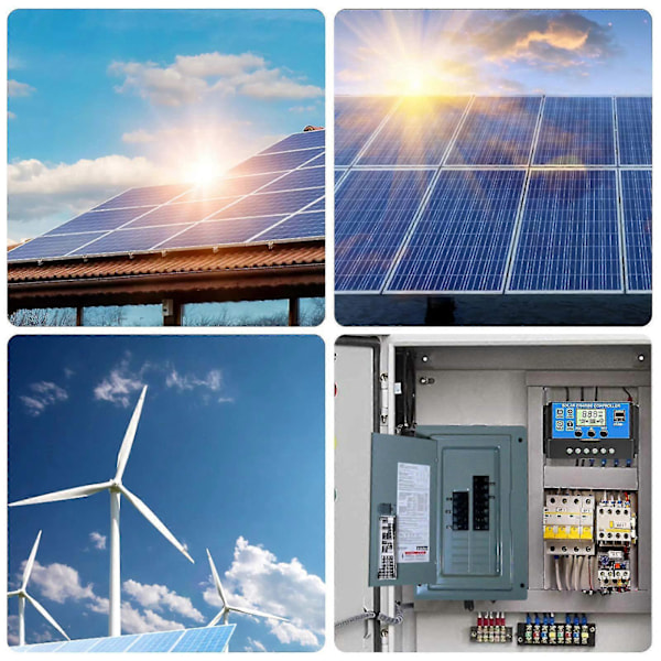 Solar Laderegulator 10a/20a/30a Solcellepanel Batteri Intelligent Regulator