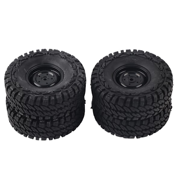 4PCS 115mm Plast 1,9 tums fälg gummi fram och bak däck set för 1/10 RC Crawler bil