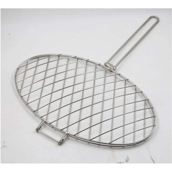 Grillkurv for hjemme-BBQ, grillklype for fisk i rustfritt stål, fiskeløs grillklype for fisk, grillklype tilbehør 30*35*28cm