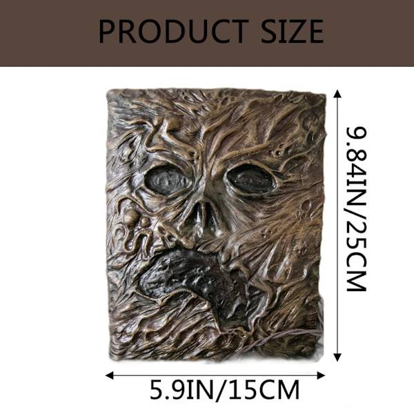 Evil Dead Book Spellbook Läder Hardcover Journal Spells Dekoration Skräckfilm Prop Dekor Notebook