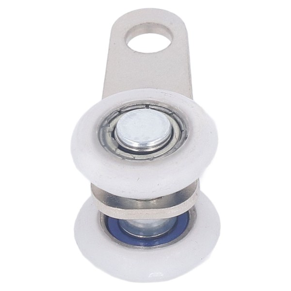10 stk remskive i rustfritt stål og nylon med 2 nylonhjul 19 mm diameter 44 mm lengde for skyvedør