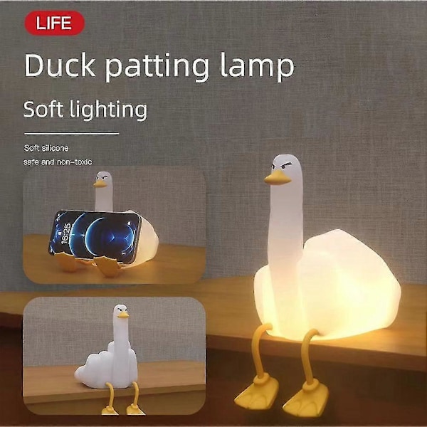 Sød Ande Natlampe, Lysende Langfinger Ande Silikone Squishy Lampe