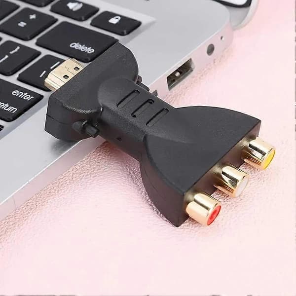 HDMI-kompatibel til 3RCA-adapter Han til Hun AV Video Lydadapterkonverter til TV PC A