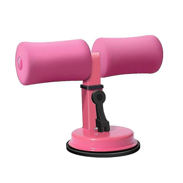 Bærbar Sit-up Bar, Justerbar Selv-aspirerende Sit-up Bar, Multifunktionelt Abdominal Træningsværktøj (pink)
