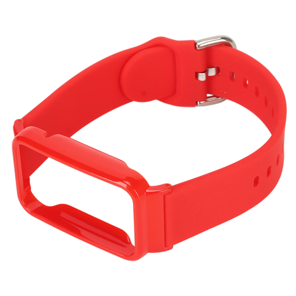 Silikonihihna suojakotelolla Mi Band 7 Pro - Punainen ja punainen kotelo