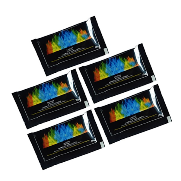 5 st 25 g BBQ Camping Färgade Flampaket Bonfire Party Färgglada Flamfärg Ändringspaket