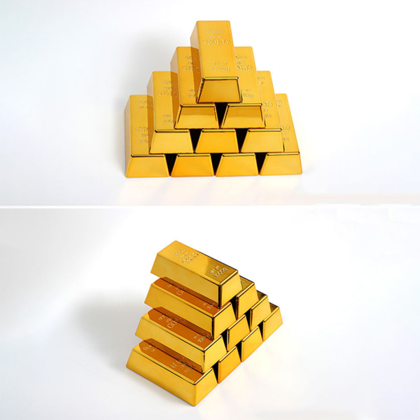 Simulering Gold Bar Bullion Dørstopper Gull Murstein Hjem Dørstopper