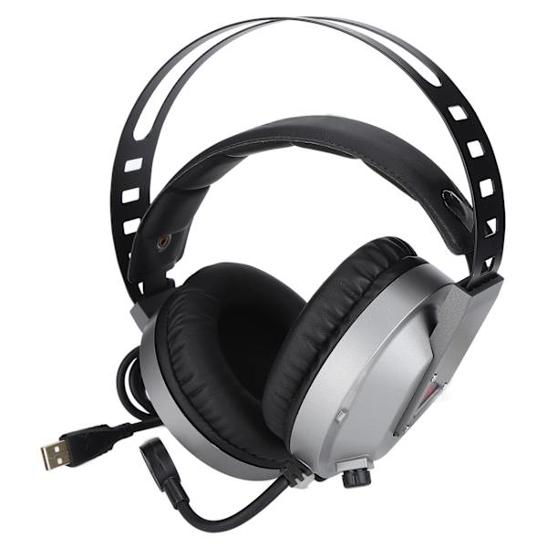 TAIDU-pelikuulokkeet 7.1 Surround Sound -kuulokkeet mikrofonilla, korvatyynyt, LED-valo PC-kannettavalle