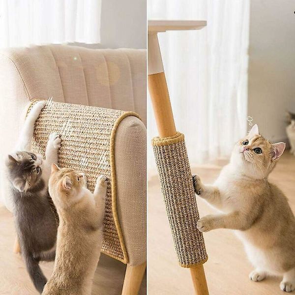 Sisal Cat Scratching Mat - 30x40cm - Tilfældig farve