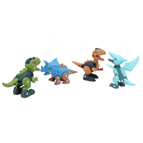 Samlet dinosaur DIY bevægelig led afmontering pædagogisk byggelegetøj dinosaur til børn