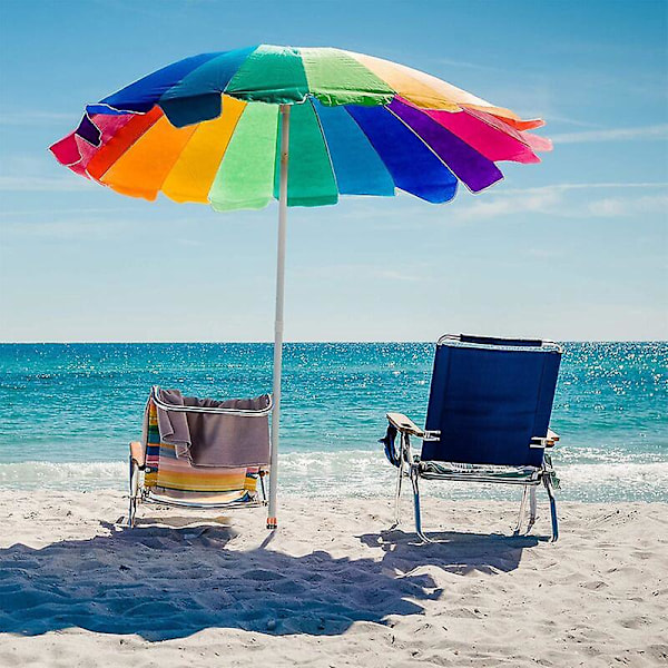 Sort Fod, Parasolholder, Skruemontering, Jordspyd, Camping, Strand, rød